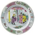 A chinese export famille-rose charger, circa 1735-40