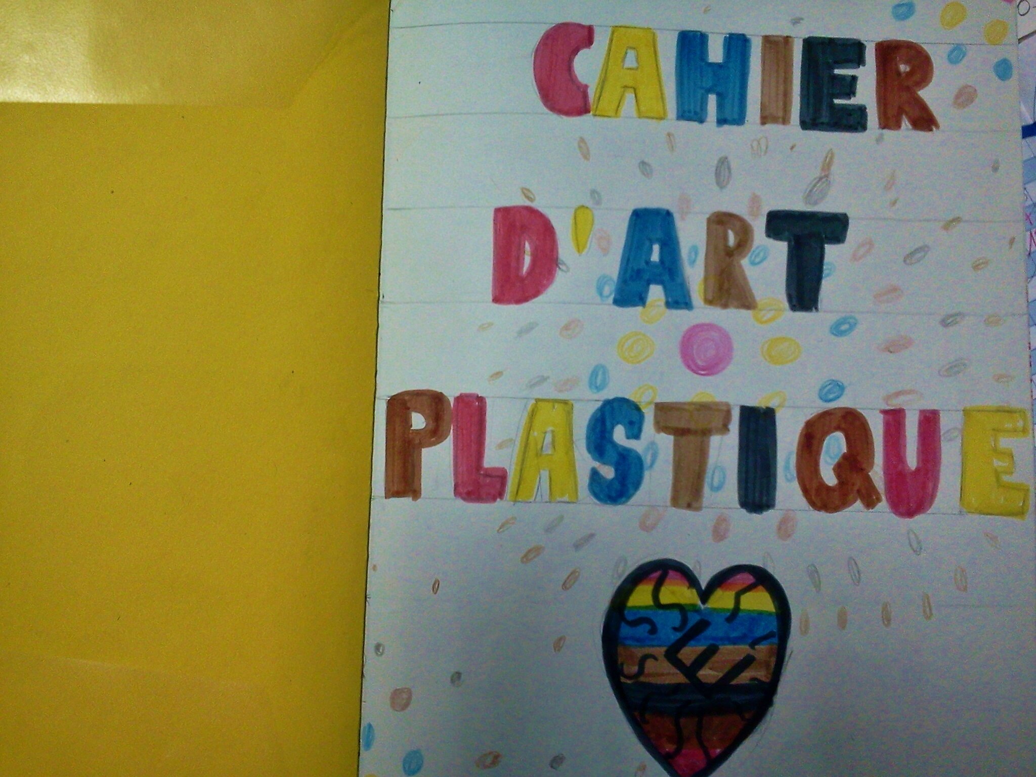 Page De Garde De Cahier D'arts Plastiques