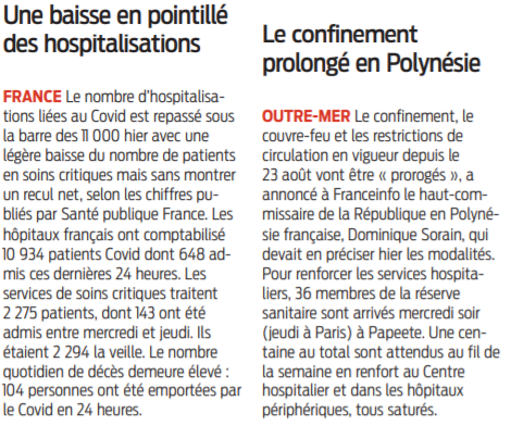 2021 09 03 SO Le covid-19 en bref2