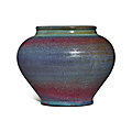 A 'jun' purple-splashed jar, yuan-ming dynasty (1279-1644)