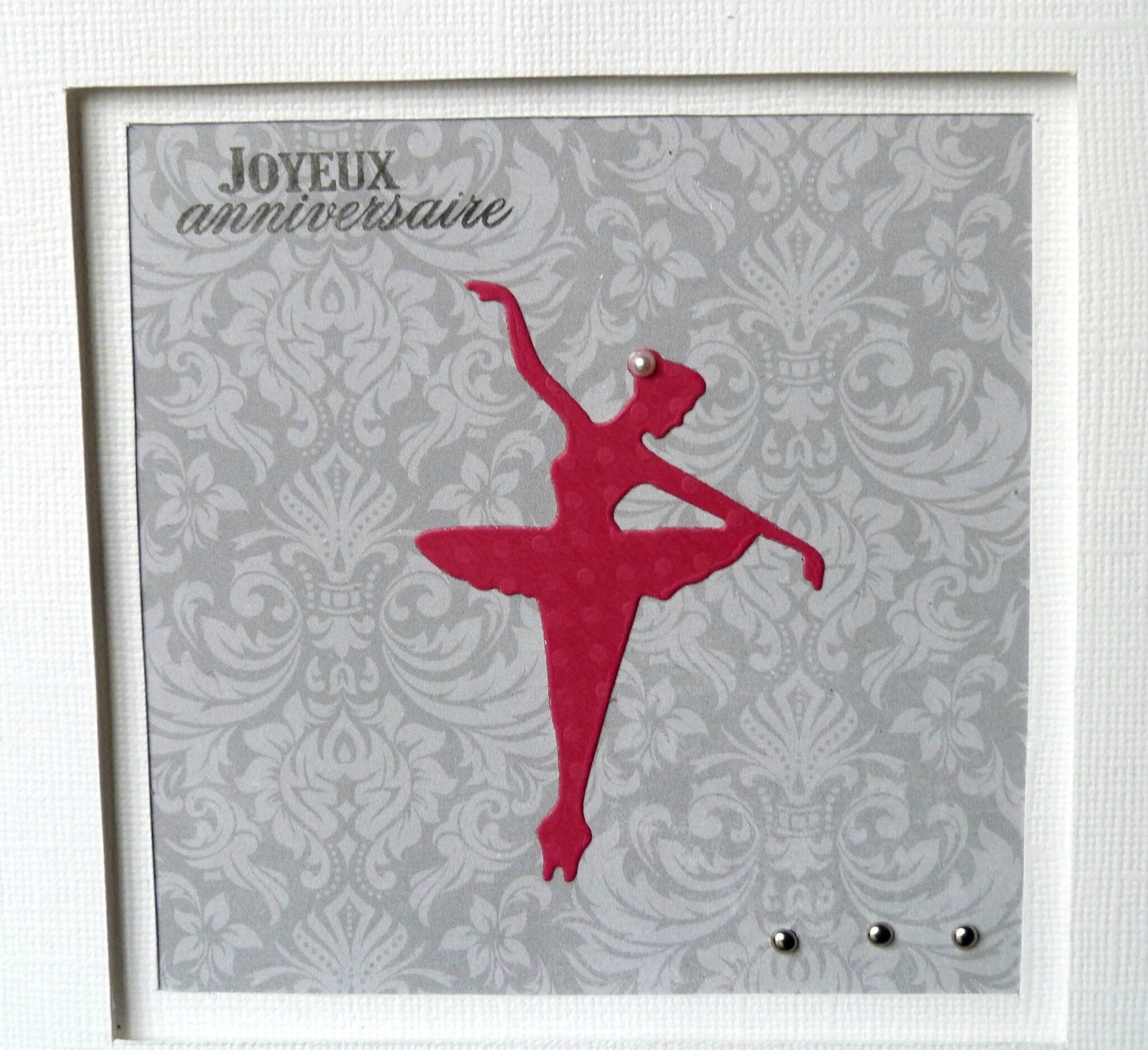 Carte D Anniversaire Facon Cadre Avec Danseuse L2mg La Boutique