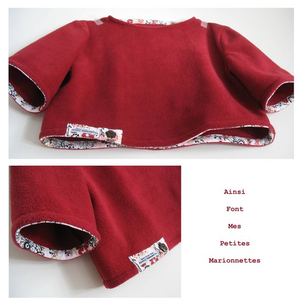 mini pull polaire rouge 2