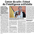 Terminale es, article dna : l'intelligence artificiel pour lutter contre le cancer du sein