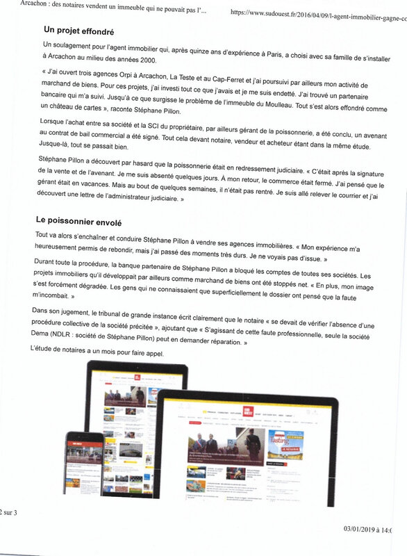 Vente immeuble illégal - Condamnation 125 000 euros SCP Ducourau notaire - Page 2