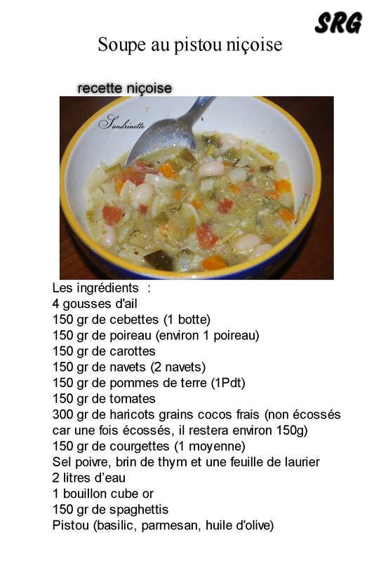 Soupe au pistou niçoise (page 1)