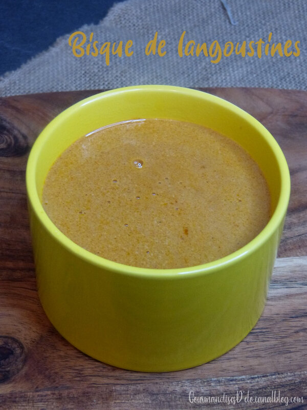 Bisque de langoustines Gourmandises D'élo