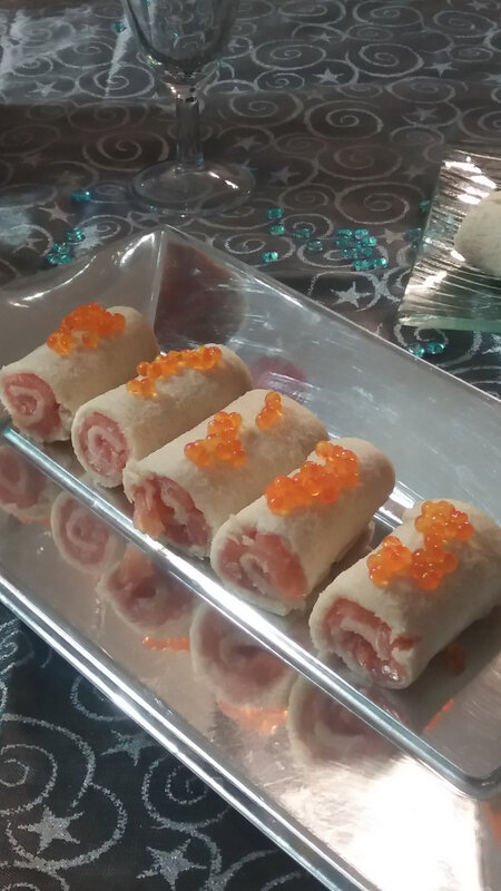 Mini bûches saumon