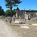  Chantiers internationaux de jeunes,chantiers de jeunes bénévoles,taille de pierres 