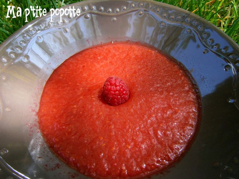 Compote framboise & pêche Ma p'tite popotte