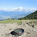 Cordon, randonnée belvédère, chalets des Bénés, Mont Blanc et eau (74)