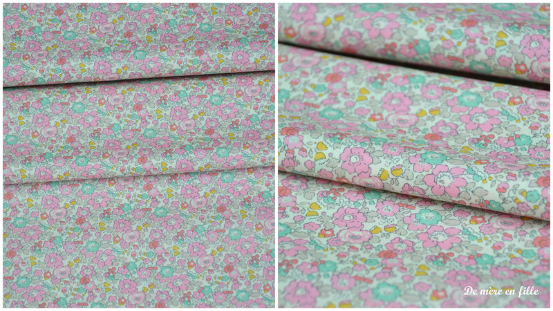 new betsy ann rose et vert pâle
