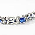 Sapphire and diamond bracelet, 1930s