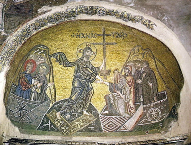 Descente du Christ aux enfers, mosaïque, Néa-Moni (Ile de Chios)