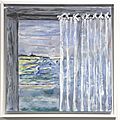Evasion-acryl 2012-cadre blanc- 40X40 cm- ND(n°29)