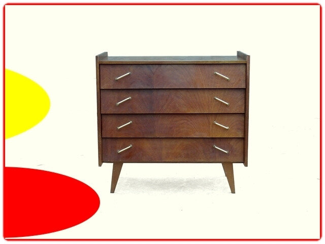 commode vintage années 1960-1970 pieds compas
