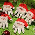 Père noël en pâte à sel (empreinte de la main)
