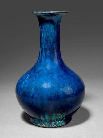 A_transmutation_blue_glazed_porcelain_vase