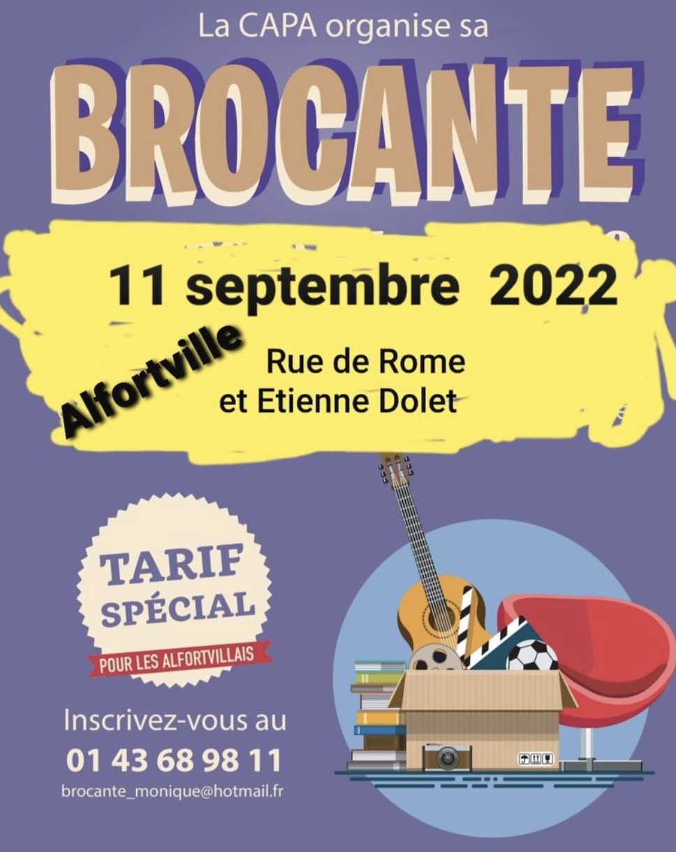 Prochaine brocante à Alfortville - ALFORTVILLE CONFLUENCE