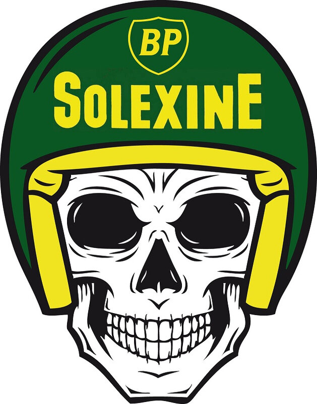 solexine logo motobecane MBK solex Skull