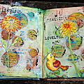 Atelier art journal - une page multicolore / multicoloured journal page