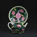 Famille noire teapot on presentoir, china, yongzheng period