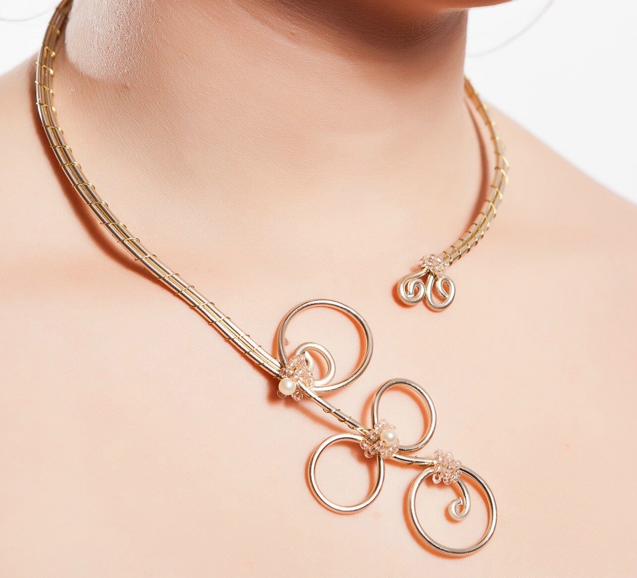 Collier aluminium double SONIA