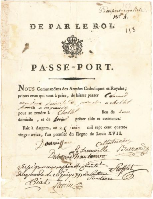 Passeport royaliste
