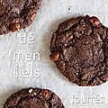 Cookies démentiels chocolat noisettes, fourrés au nutella®