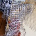expérience des collégiens - technique de plâtre sur armature