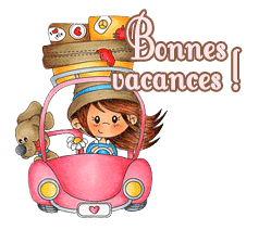Bonnes vacances - petite fille en voiture