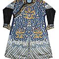 A blue-ground embroidered dragon robe, jifu, qing dynasty, daoguang period (1821-1850)