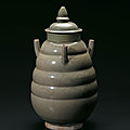 A longquan celadon funerary jar, northern song period, 11th century