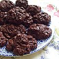 Chocolate puddle cookies