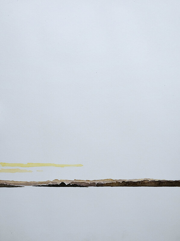 ile de lern et arz le soir, aquarelle mai 2018