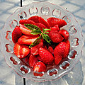 Nage de fraises à la verveine citronnelle 