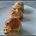 Petits choux farcis à la ricotta, jambon blanc et herbes fraîches