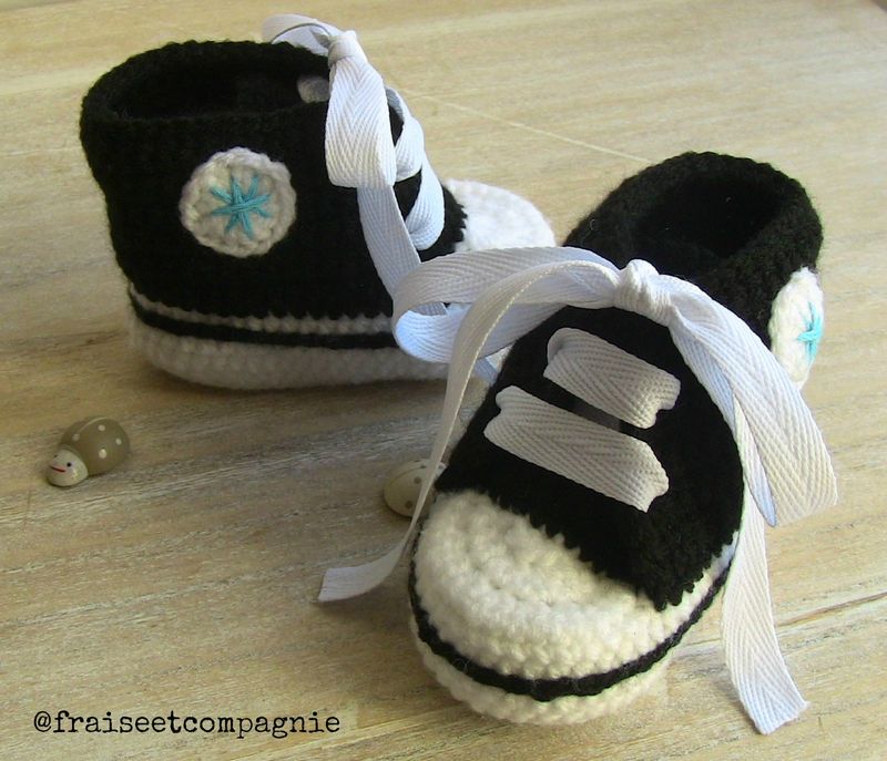 Chaussons baskets bébé - Modèles pour Bébé au Crochet