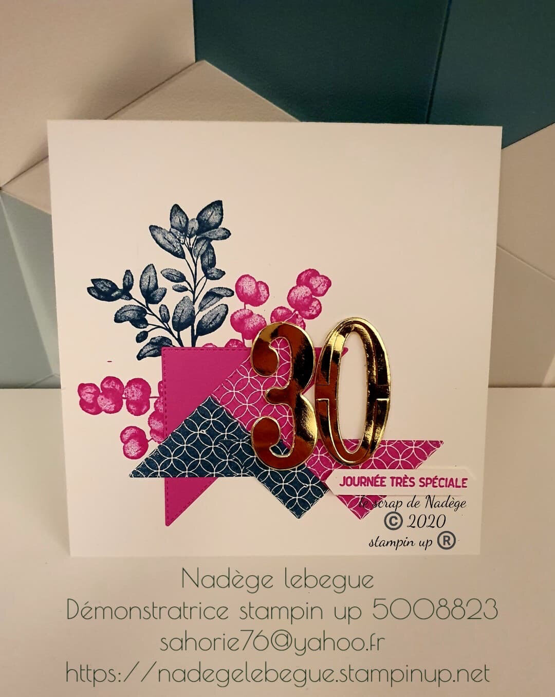 Carte D Anniversaire Scrap Nadege Demonstratrice Stampin Up