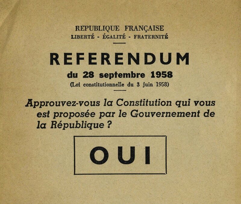 bulletin de référendum 1958
