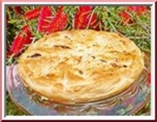 tourte poireaux, champignons, poulet tourte poireaux, champignons, poulet