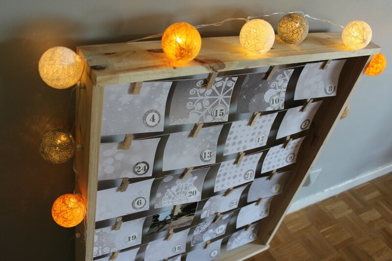 DIY calendrier de l’Avent « light » avec des photos à découvrir !