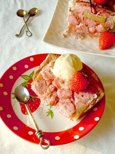 brioche perdue fraise rhubarbe vanille (77)