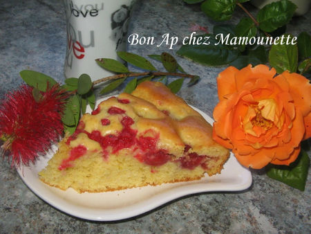 Gâteau aux fraises et groseilles du jardin 009