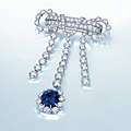 An important sapphire and diamond brooch
