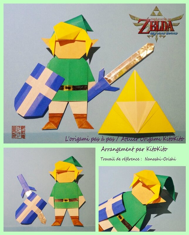 Link1 "The Legend of Zelda" / リンク "ゼルダの伝説" L'origami pas à pas