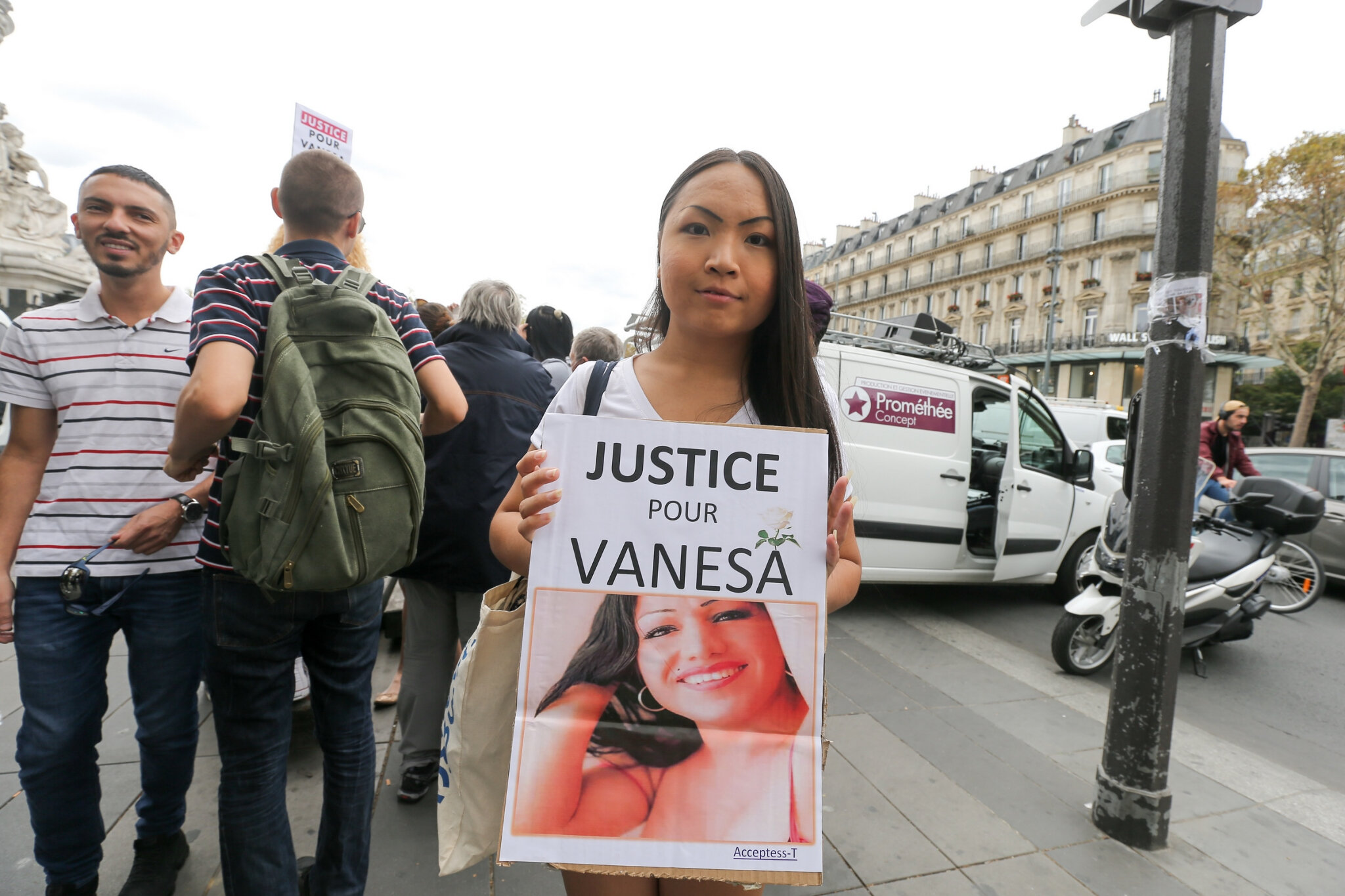 Hommage à Vanesa Campos, assassinée au Bois de Boulogne. © Michel Stoupak. 22.09.2018, 12h36m26.