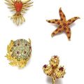 A group of multi-gem and diamond brooches, by jean schlumberger, tiffany & co.
