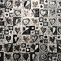 Coeurs en noir et blanc