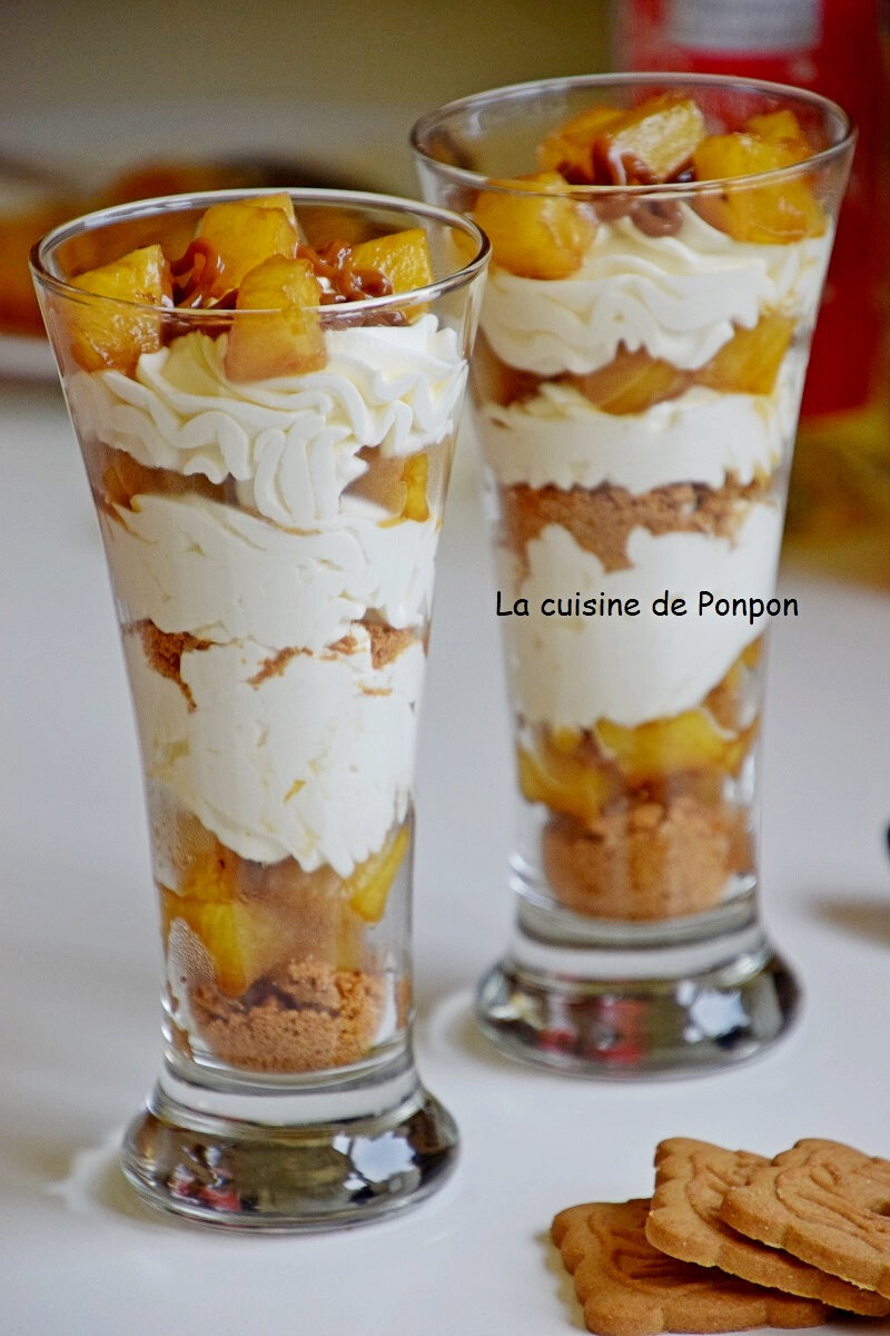 Verrine mascarpone spéculoos ananas : Recette de Verrine mascarpone  spéculoos ananas