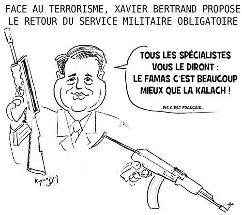face au terrorisme Xavier Bertrand propose le retour du service militaire obligatoire